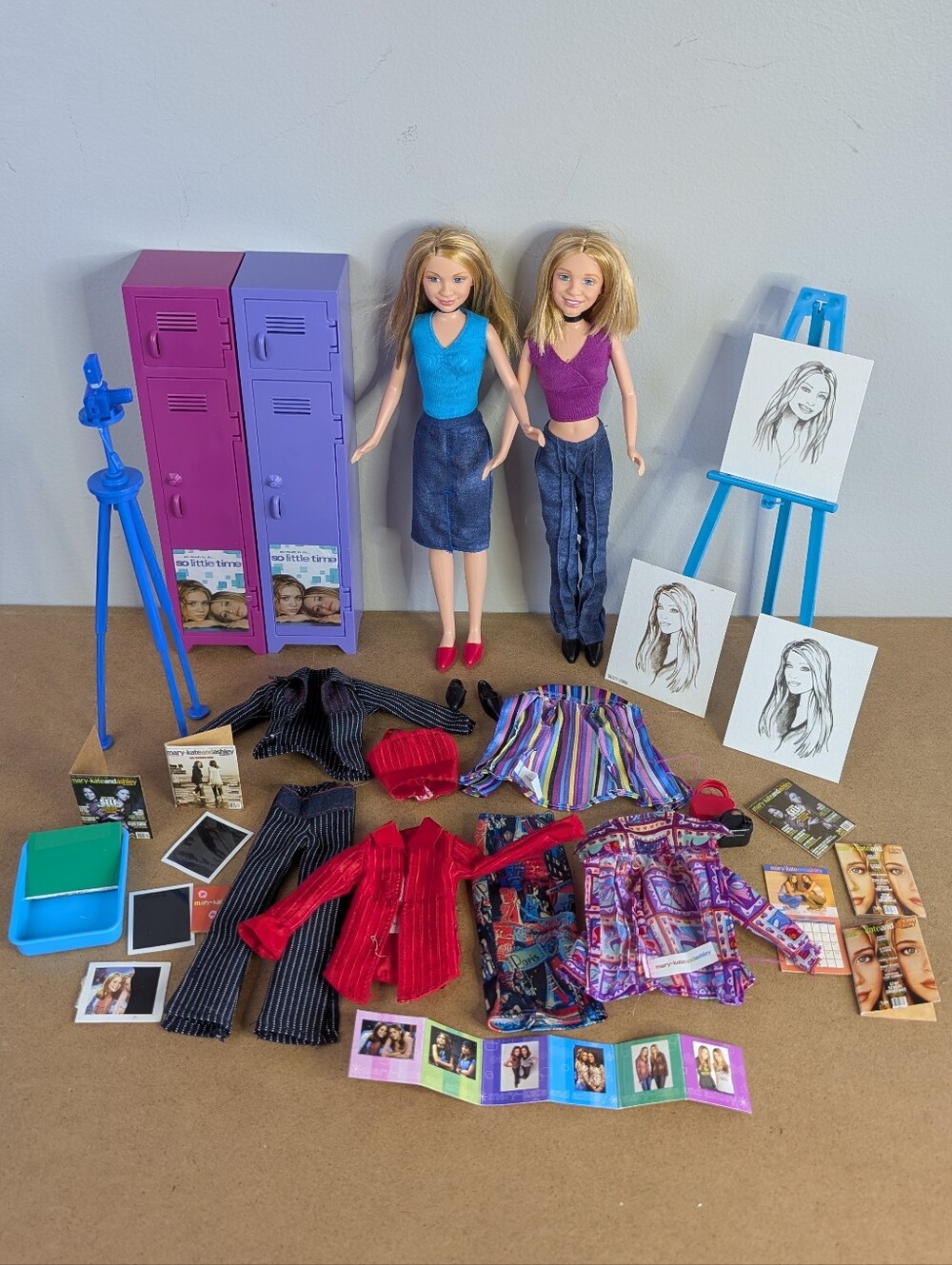 Vintage 2002 Mary-Kate and Ashley Olsen Dolls, So Little Time Fashion Set